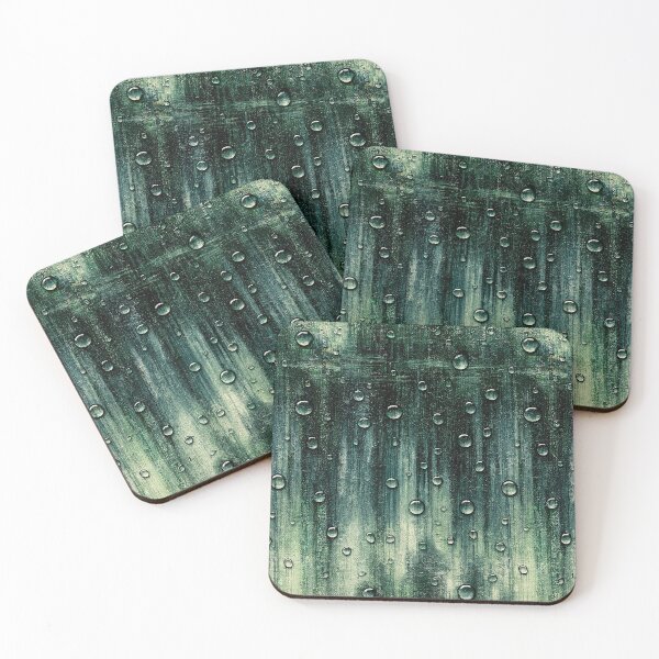 Item preview, Industrial Green Vertical Rain Drip Art designed and sold by Piotrek0001.