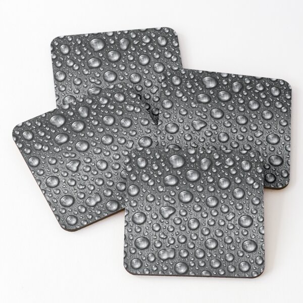 Item preview, Brushed Steel with Clear Water Droplet Beads designed and sold by Piotrek0001.