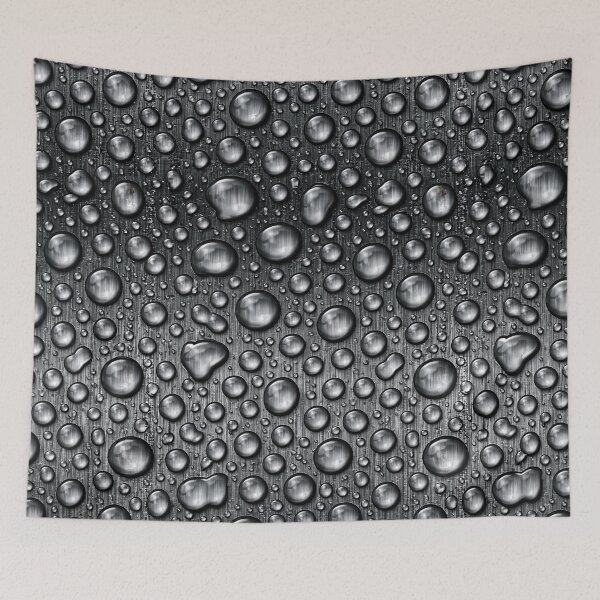 Item preview, Brushed Steel with Clear Water Droplet Beads designed and sold by Piotrek0001.