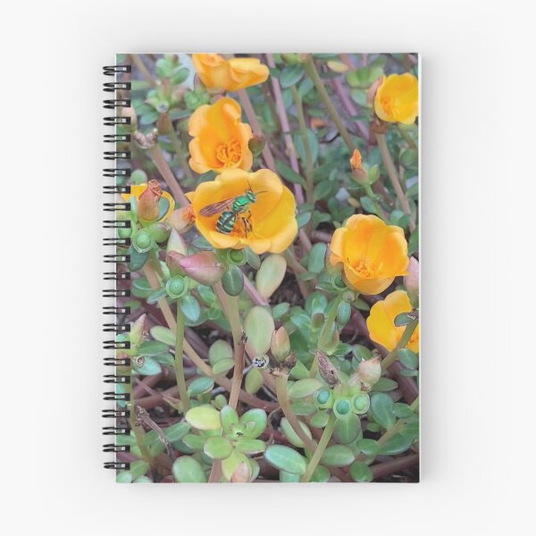 Item preview, Green Metallic Bee on Purslane  designed and sold by Ben Waggoner.