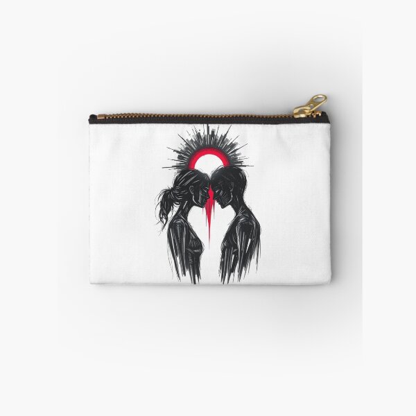 Item preview, Cyberpunk Lovers Silhouette - Dark Glitch Art Romance designed and sold by ERODED SELF.