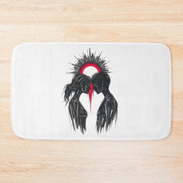 Item preview, Cyberpunk Lovers Silhouette - Dark Glitch Art Romance designed and sold by ERODED SELF.