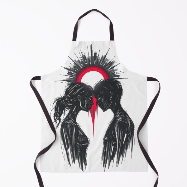 Item preview, Cyberpunk Lovers Silhouette - Dark Glitch Art Romance designed and sold by ERODED SELF.