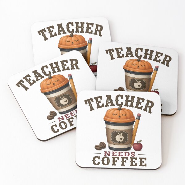 Item preview, Teacher Needs Coffee Pumpkins Autumn School designed and sold by RoyesButler.