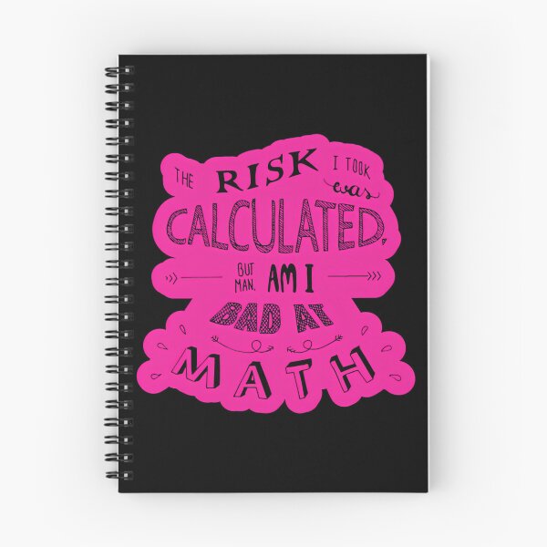 Item preview, Calculated Risk Slogan Clear Writing On Pink designed and sold by BeinChicComfy.