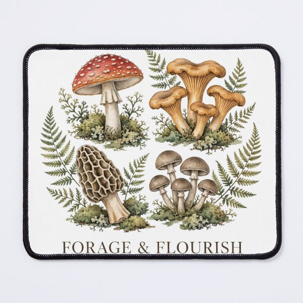 Item preview, Forage and Flourish Cottagecore Mushroom Shirt designed and sold by ApparelOutpost.