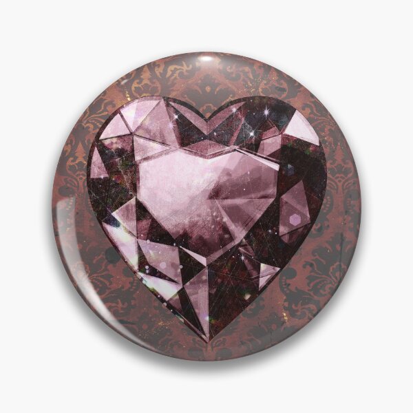 Item preview, Heart-Shaped Faceted Red Diamond Dark Academia Art designed and sold by Ghoul Enterprises.