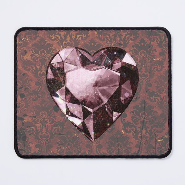 Item preview, Heart-Shaped Faceted Red Diamond Dark Academia Art designed and sold by Ghoul Enterprises.