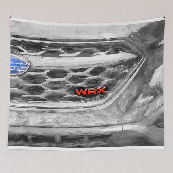 Item preview, 2026 WRX Crystal Black Silica Technical Blueprint Car Poster designed and sold by RichFrancoCars.