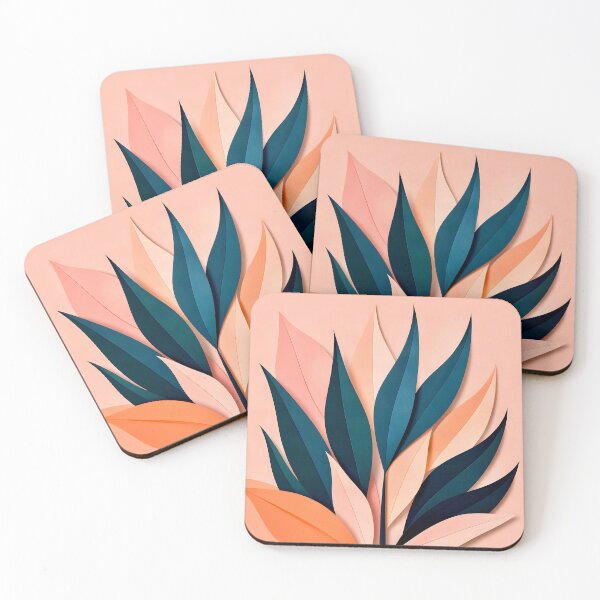 Item preview, Modern Abstract Leaves Composition designed and sold by Vicky Brago-Mitchell®.