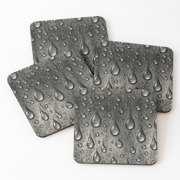 Item preview, Silver Grey Vertical Water Drips on Steel designed and sold by Piotrek0001.