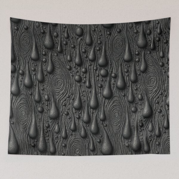 Item preview, Textured Black Wood Grain with Water Beads designed and sold by Piotrek0001.