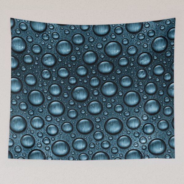 Item preview, Dark Navy Blue Wet Condensation Pattern Art designed and sold by Piotrek0001.