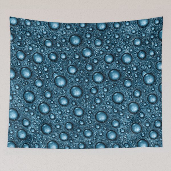 Item preview, Steel Blue Hydrophobic Water Drops Pattern designed and sold by Piotrek0001.