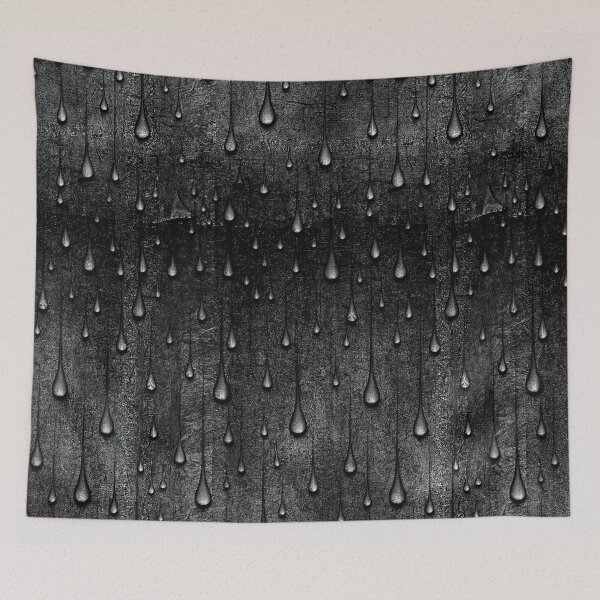 Item preview, Moody Charcoal Grey Rain Drip Texture designed and sold by Piotrek0001.