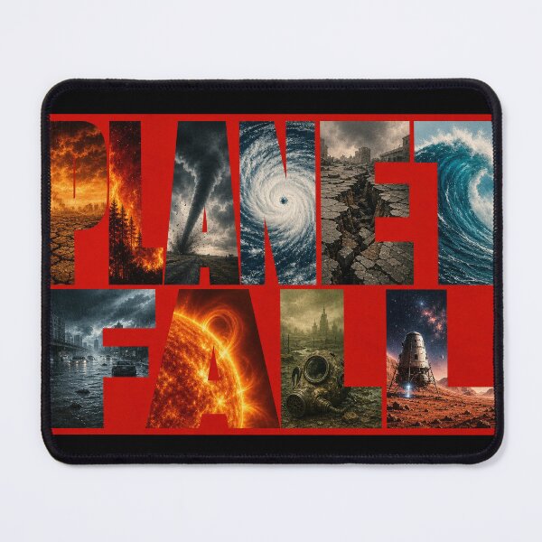 Item preview, Planetfall – Climate Collapse to New Worlds Sci-Fi Typography designed and sold by monolithstudio.