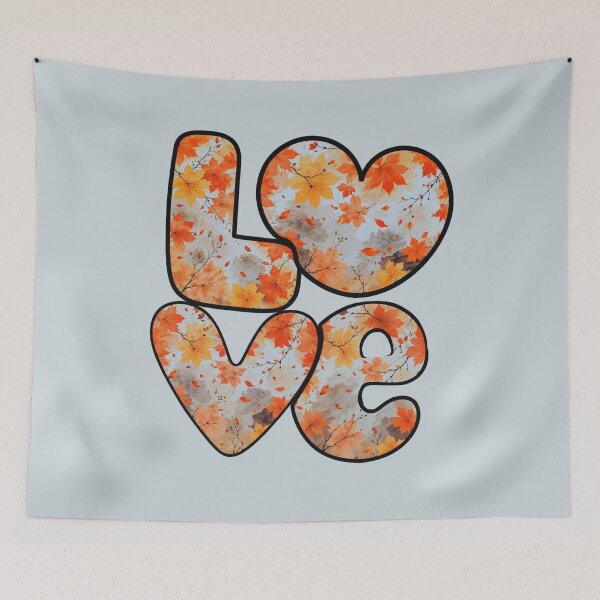Item preview, Autumn leaves LOVE designed and sold by 247DesignStudio.