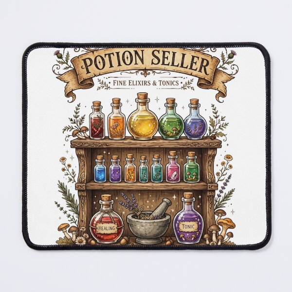 Item preview, Potion Seller Fantasy Apothecary RPG Gamer Shirt designed and sold by ApparelOutpost.