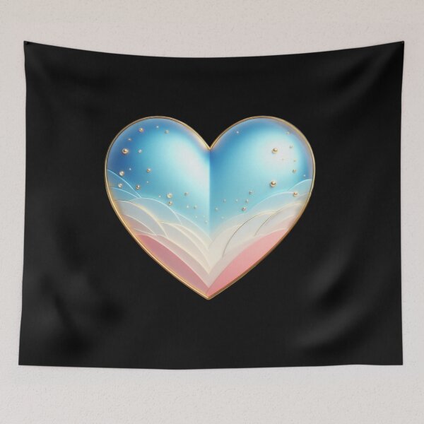 Item preview, Golden Pearl Celestial Wave Heart designed and sold by TheRealmArt.
