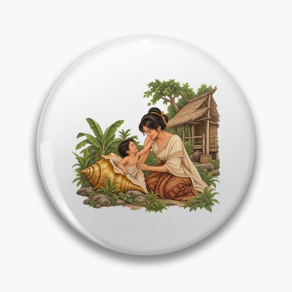 Item preview, Sang Thong — The Golden Conch Thai Folk Tale Art designed and sold by Larkfound Studio.