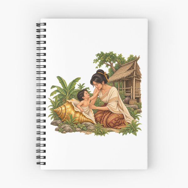 Item preview, Sang Thong — The Golden Conch Thai Folk Tale Art designed and sold by Larkfound Studio.