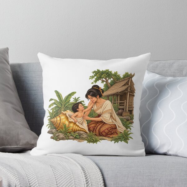 Item preview, Sang Thong — The Golden Conch Thai Folk Tale Art designed and sold by Larkfound Studio.