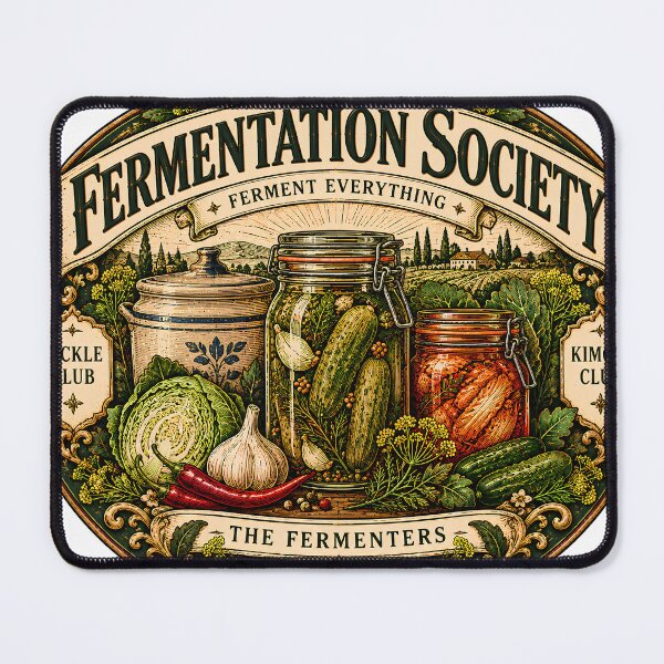 Item preview, Vintage Fermentation Society Pickle Club designed and sold by MysticCanvasAi.