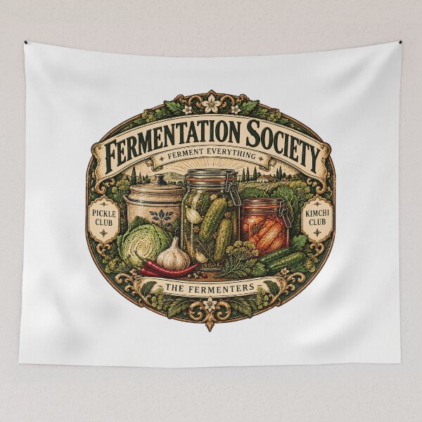 Item preview, Vintage Fermentation Society Pickle Club designed and sold by MysticCanvasAi.