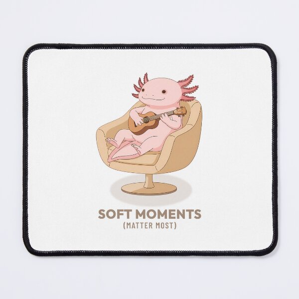 Item preview, Axolotl Playing Ukulele Peaceful Vintage Aesthetic designed and sold by COZY VINTAGE animal.