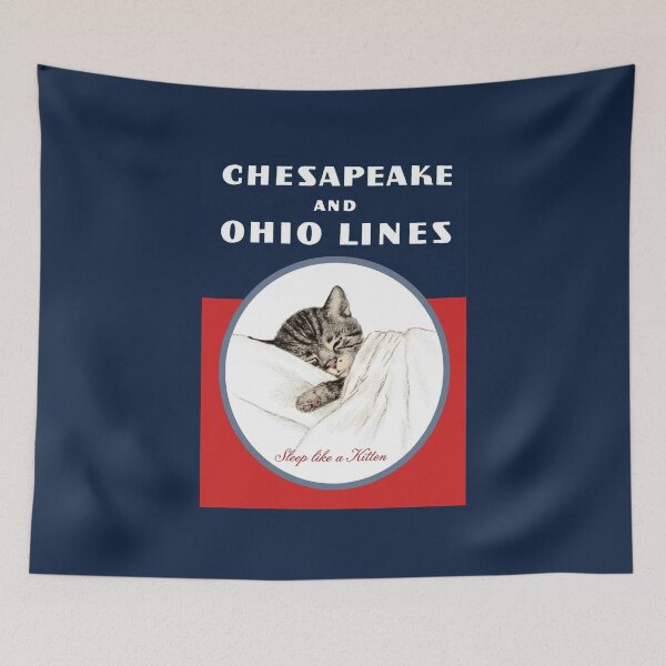 Item preview, Chesapeake and Ohio Lines - Sleep Like a Kitten designed and sold by Trains-and-Rail.