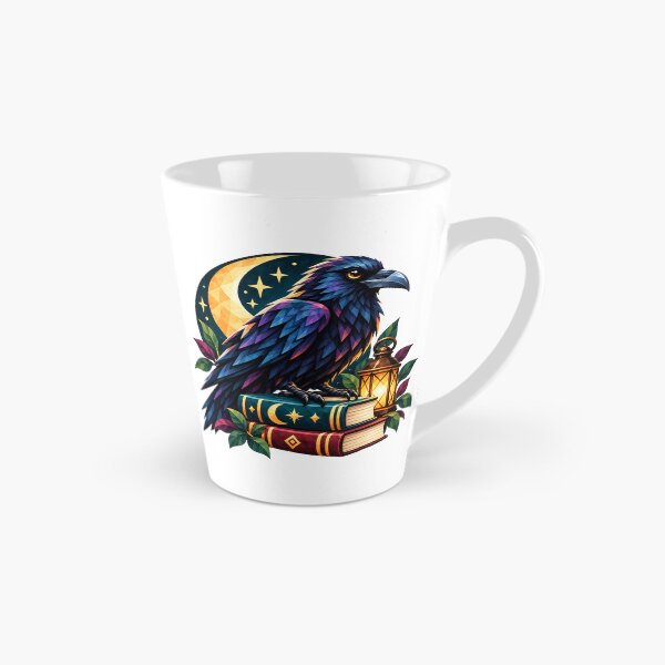 Item preview, Mystic Raven Reader – Geometric Book Lover Moon Art designed and sold by Digital Culture Studio.