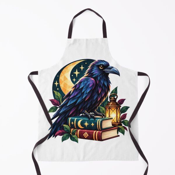 Item preview, Mystic Raven Reader – Geometric Book Lover Moon Art designed and sold by Digital Culture Studio.