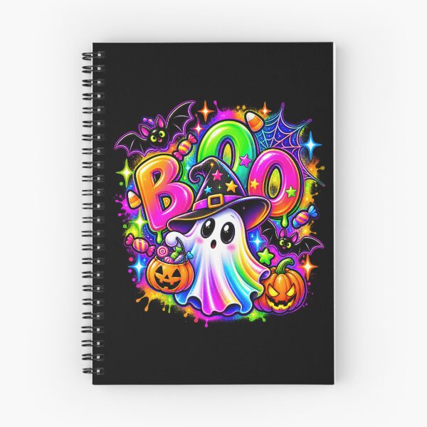 Item preview, Neon Rainbow Boo Halloween Ghost designed and sold by SoftStyleStudio ⭐⭐⭐.