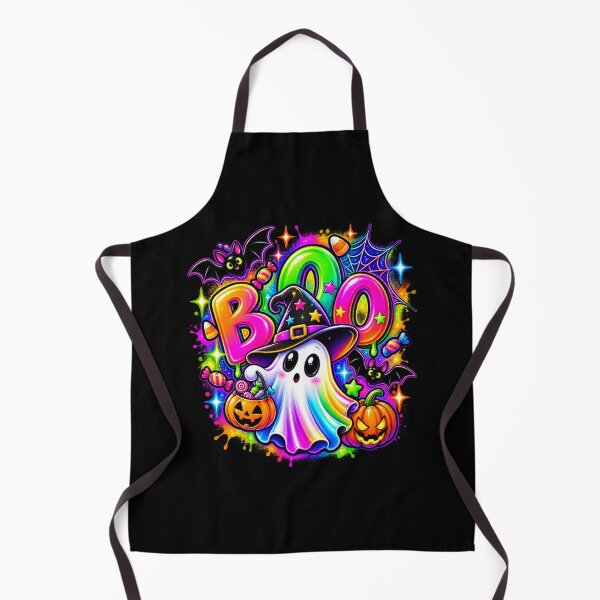 Item preview, Neon Rainbow Boo Halloween Ghost designed and sold by SoftStyleStudio ⭐⭐⭐.