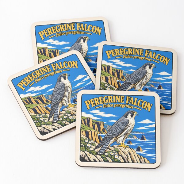 Item preview, Peregrine Falcon Vintage Woodcut Bird Illustration designed and sold by American Fieldmark Studio.