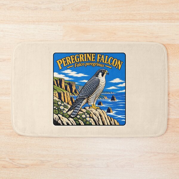 Item preview, Peregrine Falcon Vintage Woodcut Bird Illustration designed and sold by American Fieldmark Studio.