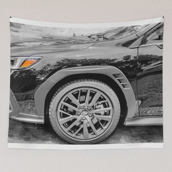 Item preview, 2026 WRX Crystal Black Silica Technical Blueprint Car Poster designed and sold by RichFrancoCars.