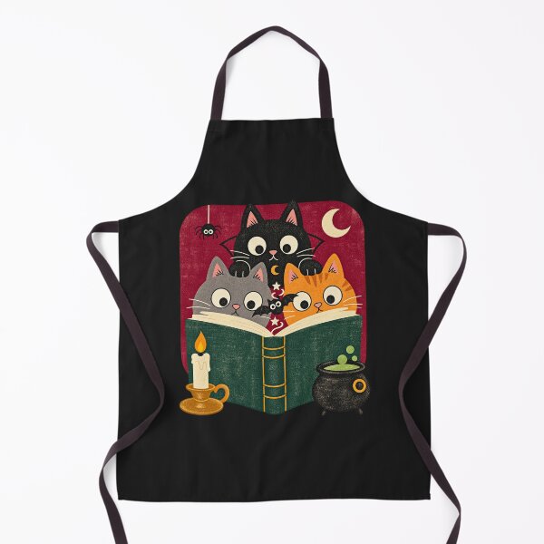 Item preview, Spooky Reading Cats Retro Halloween Book Lover Art designed and sold by AmiGraph.