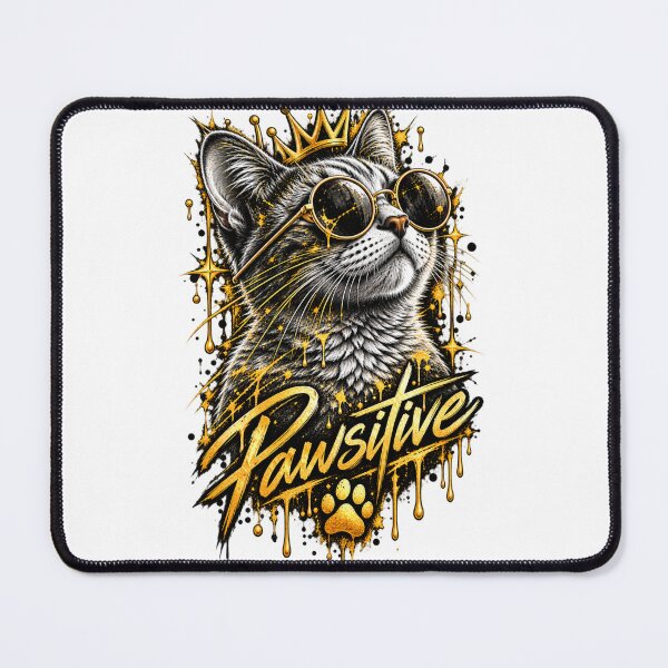 Item preview, Pawsitive Cool Cat Golden Vibes designed and sold by ODDLUME CLUB.