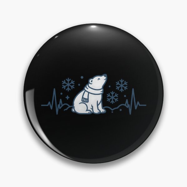 Item preview, Cute Snow Bear Winter Heartbeat – Cozy Arctic Bear & Snowflake Design designed and sold by MAPDDesigns.