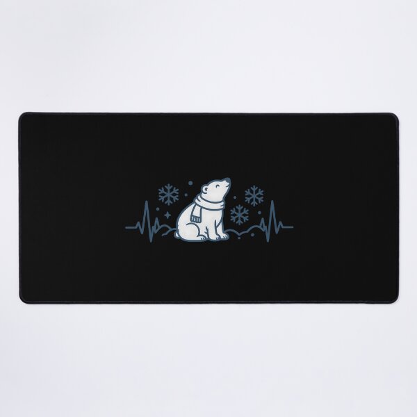 Item preview, Cute Snow Bear Winter Heartbeat – Cozy Arctic Bear & Snowflake Design designed and sold by MAPDDesigns.