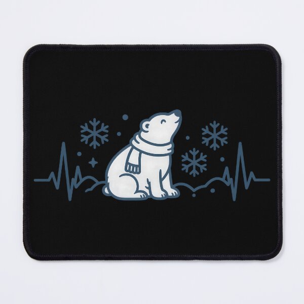 Item preview, Cute Snow Bear Winter Heartbeat – Cozy Arctic Bear & Snowflake Design designed and sold by MAPDDesigns.