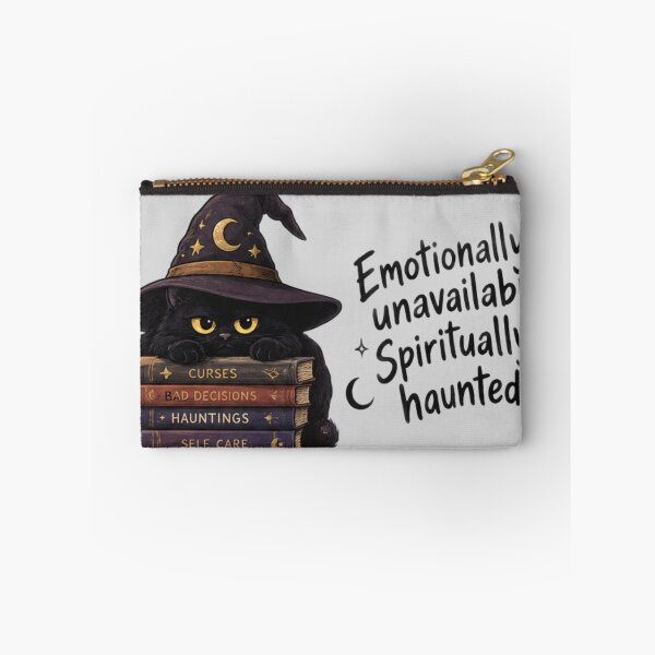 Item preview, Emotionally Unavailable Spiritually Haunted – Dark Halloween Humor designed and sold by doorzz.