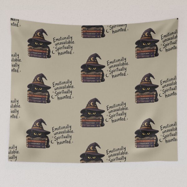 Item preview, Emotionally Unavailable Spiritually Haunted – Dark Halloween Humor designed and sold by doorzz.