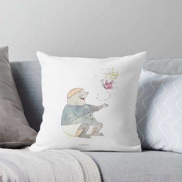 Item preview, Mole and Butterfly - Whimsical Woodland Watercolor Art designed and sold by lumekind.