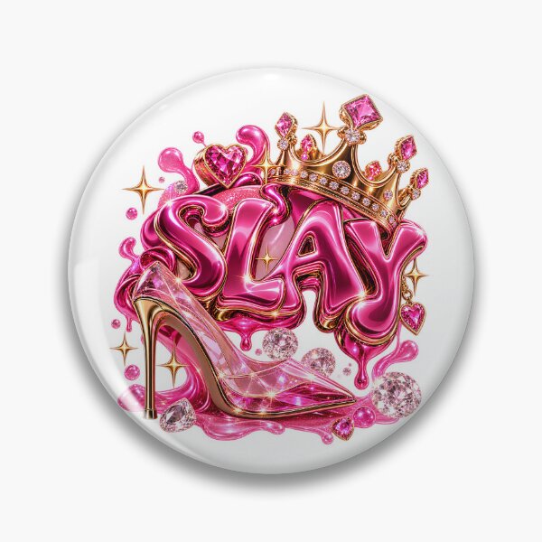 Item preview, SLAY – Pink Glam 3D Typography designed and sold by AnastasiaNensy.
