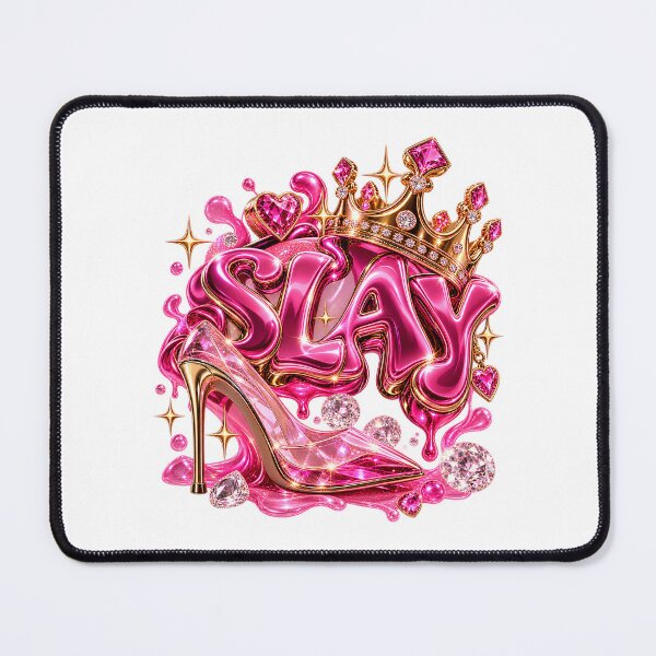 Item preview, SLAY – Pink Glam 3D Typography designed and sold by AnastasiaNensy.