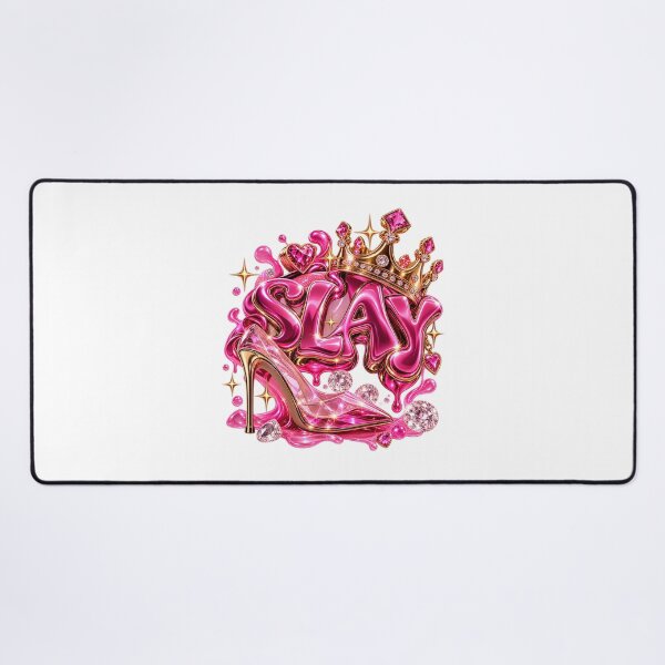 Item preview, SLAY – Pink Glam 3D Typography designed and sold by AnastasiaNensy.