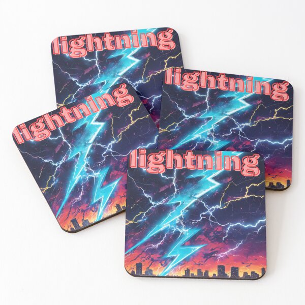 Item preview, Neon LIGHTNING Storm Over City Skyline designed and sold by Thelic1977.