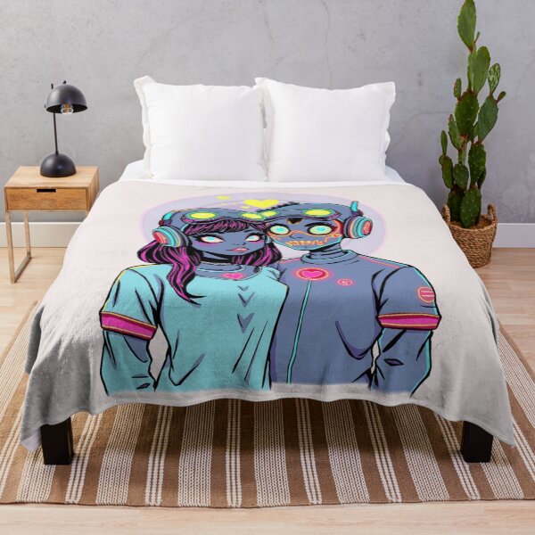 Item preview, Cyberpunk Monster Romance - Neon Cute Cyborg Couple designed and sold by ERODED SELF.